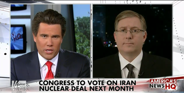Interview on Iran deal with Fox News anchor Leland Vitter. (August 23, 2015)